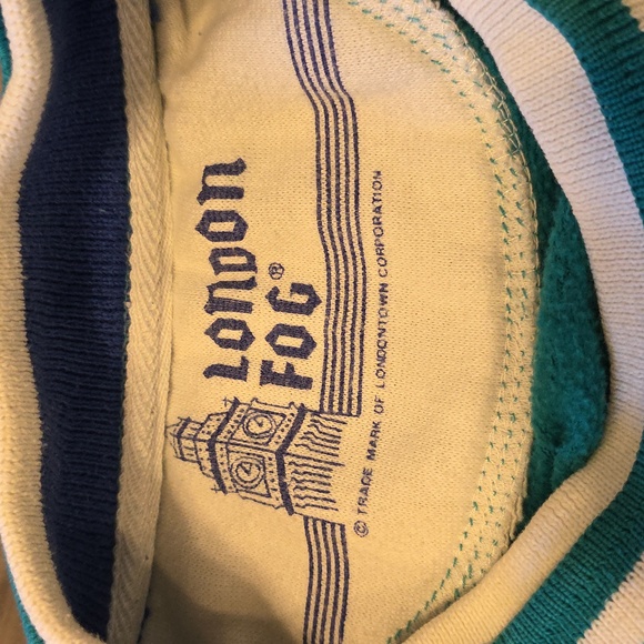 Vintage London Fog Sweater. Jade blue. Size Large - Picture 2 of 6
